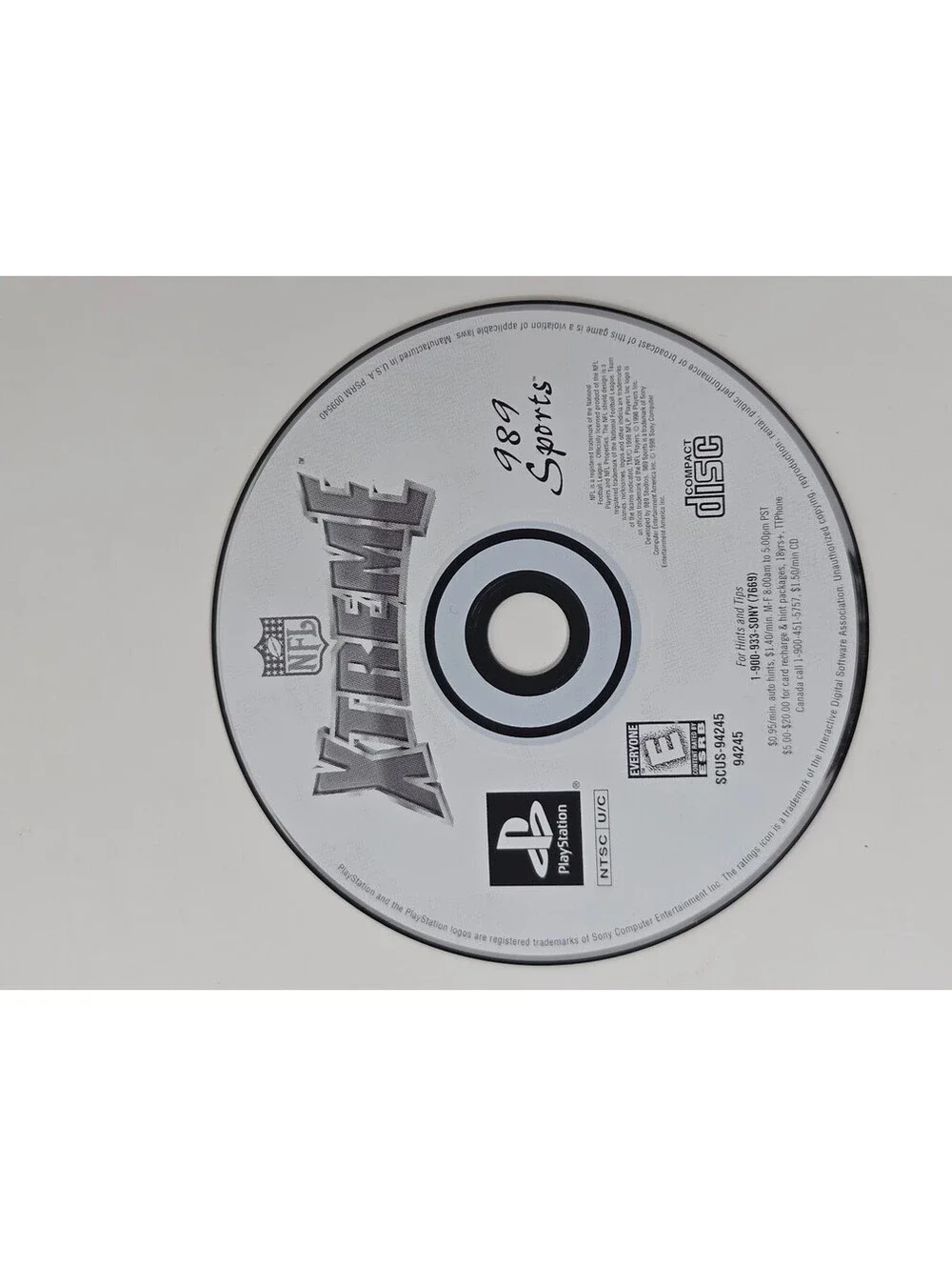 NFL Xtreme Sony PlayStation PS1 Sports Game Disc Only Heavily Played